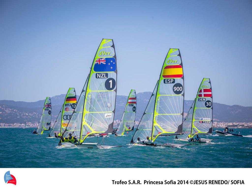 Palma medal race - just leaving left side boundary rope - Palma World cup © Jesus Renedo Palma regatta media